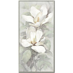 Calming Magnolia I Art - White/Grey - 48 X 24