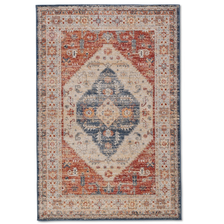 Salsa Medallion Outdoor Rug - 6' x 9' - Red/Blue