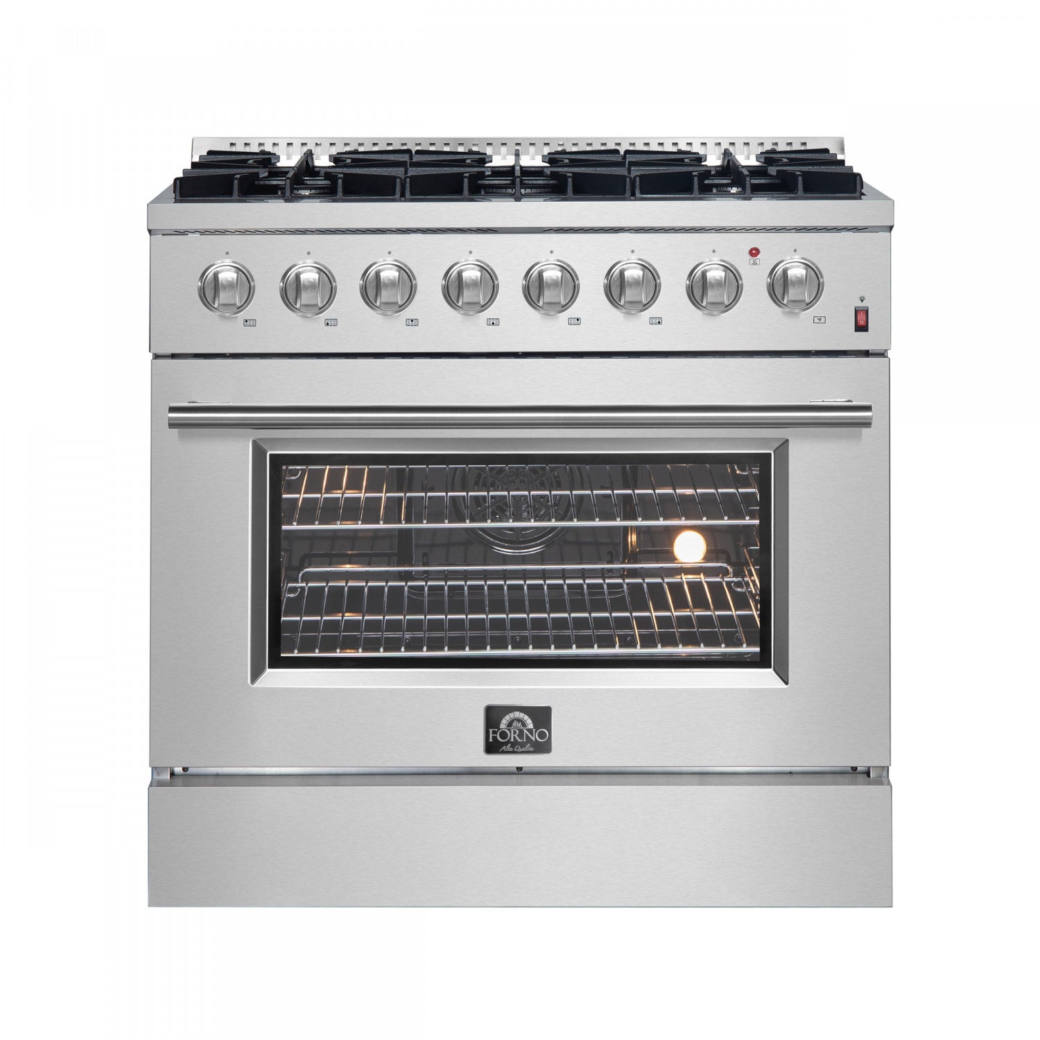 Forno Marco 36" Stainless Steel Dual Fuel Range with True Convection (5.36 Cu. Ft.) - FFSGS6197-36