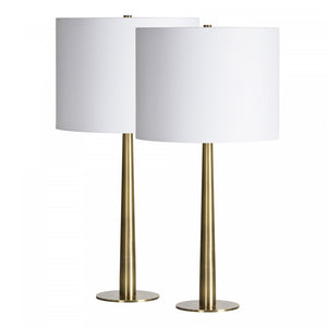 Susa Table Lamp - Antique Brass/Off-white - Set of Two
