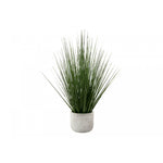 21" Grass Plant With 4" White Pot - Green