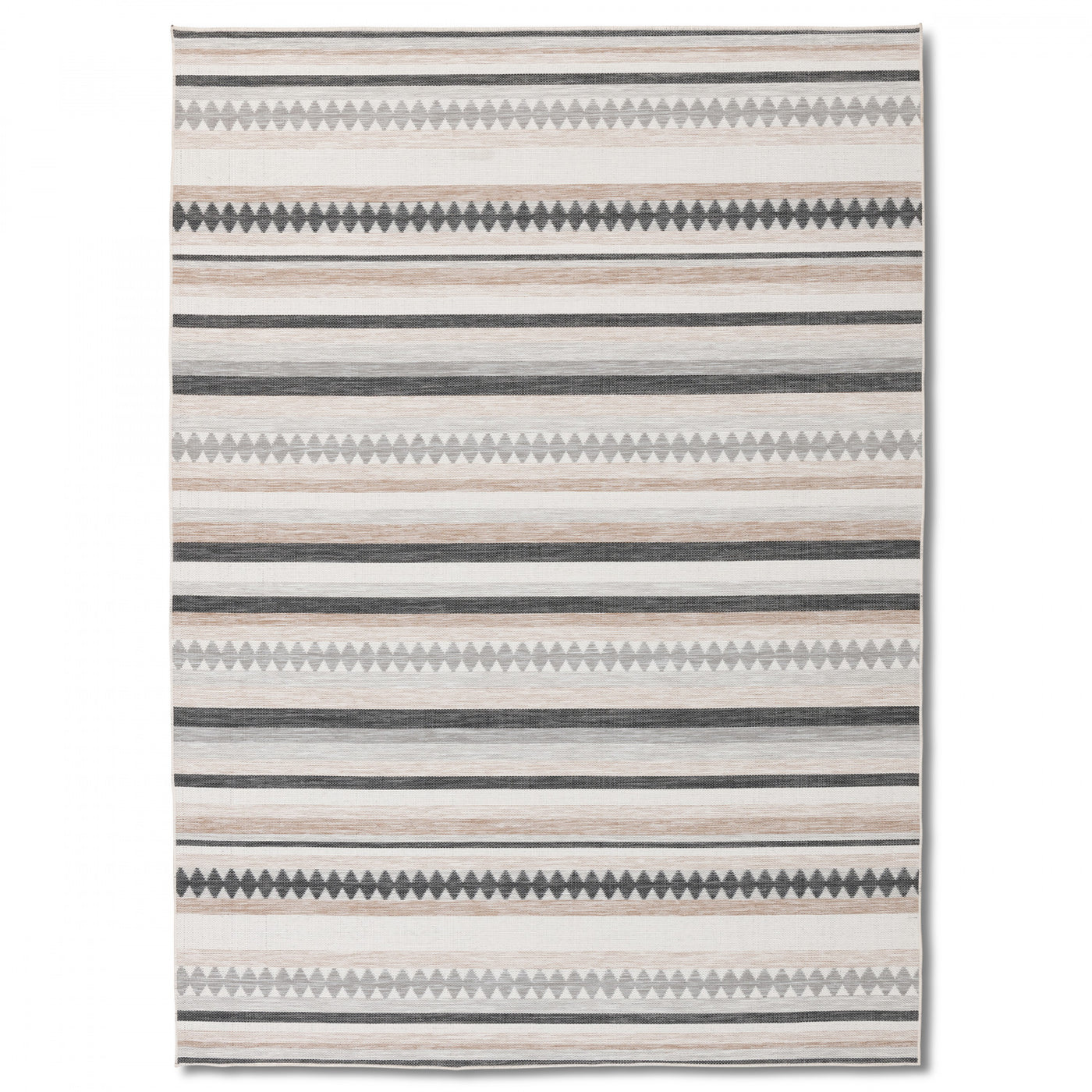 Marbella Modern Outdoor Rug - 8' x 10' - Grey/Black
