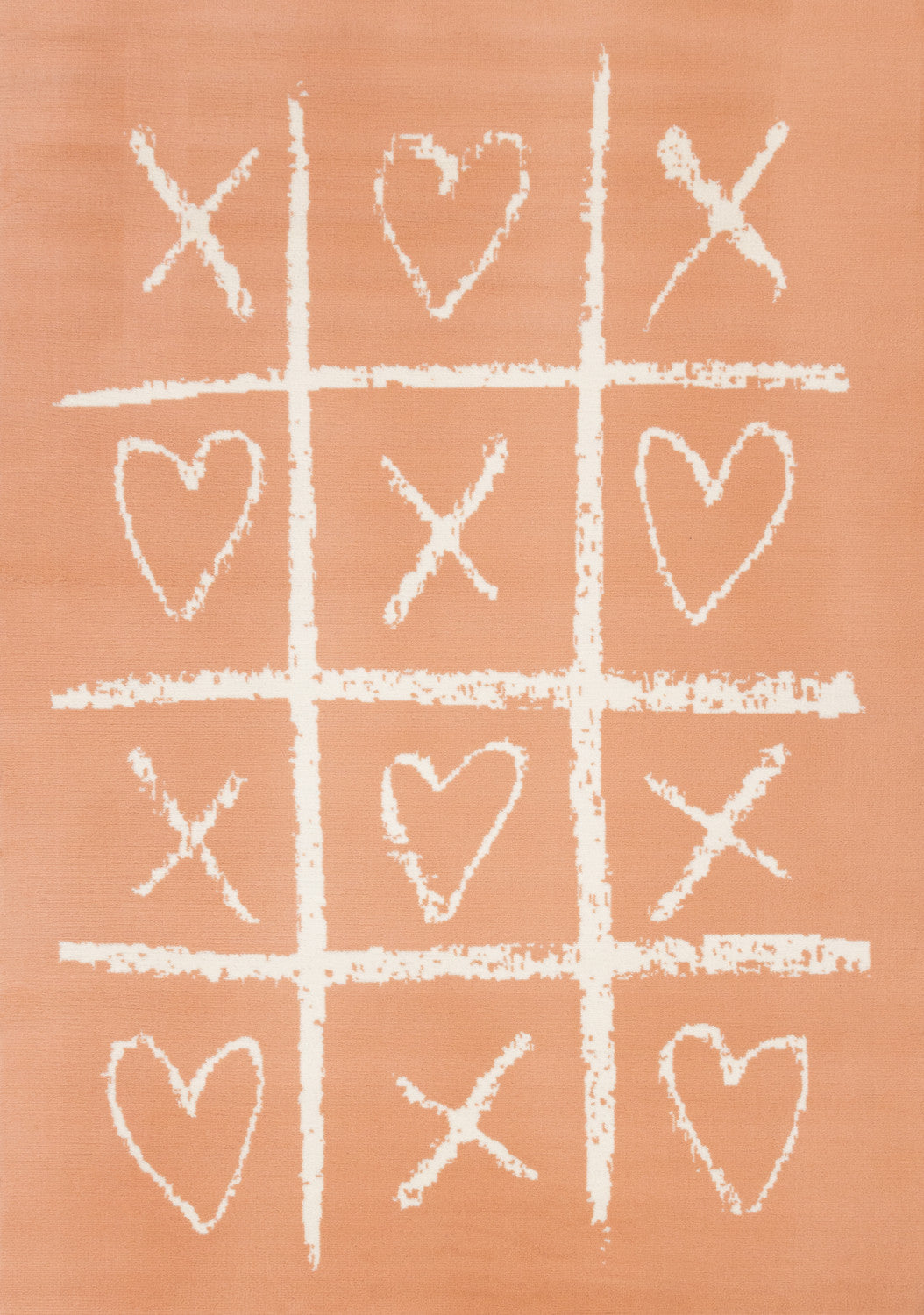 Kids Playing Board Area Rug - 5' X 8' - Pink/Cream