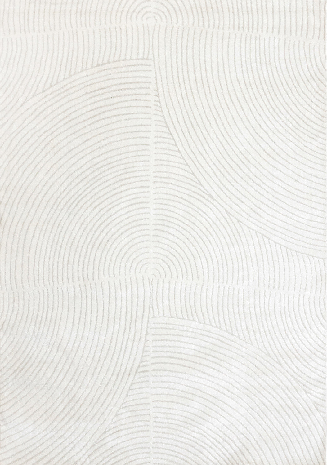 Hillary Modern Swirls Area Rug - Cream - 7' X 10'