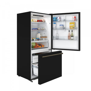 Forno Milano 31" Black Bottom Freezer Refrigerator with Right Swing Door (17.2 Cu. Ft.) - FFFFD1785-31BLK