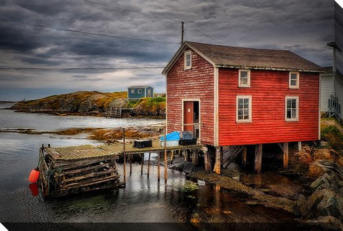By the Bay Wall Art - Blue/Red - 30 X 45