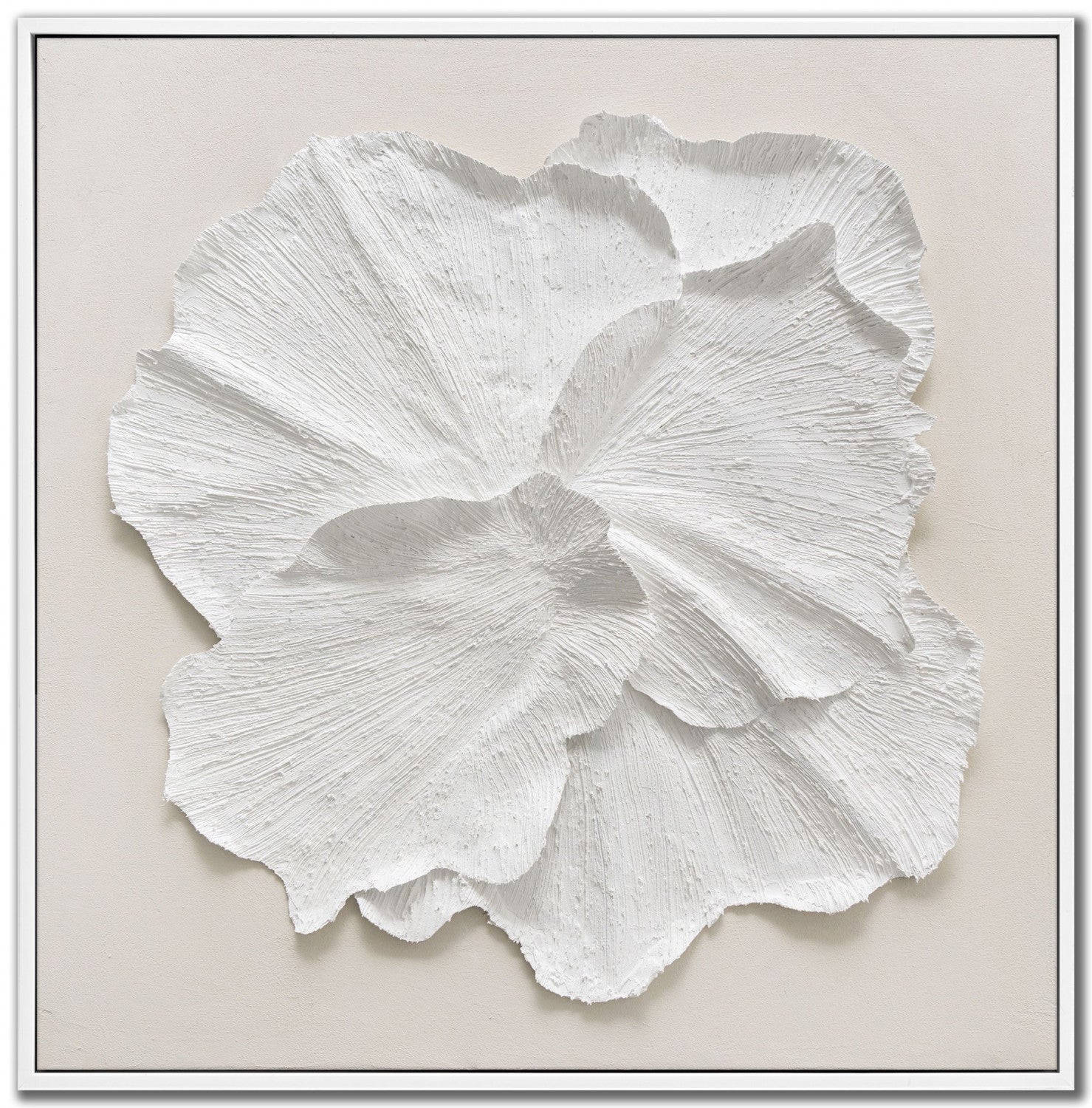 White Petal I Wall Art - White - 32 X 32