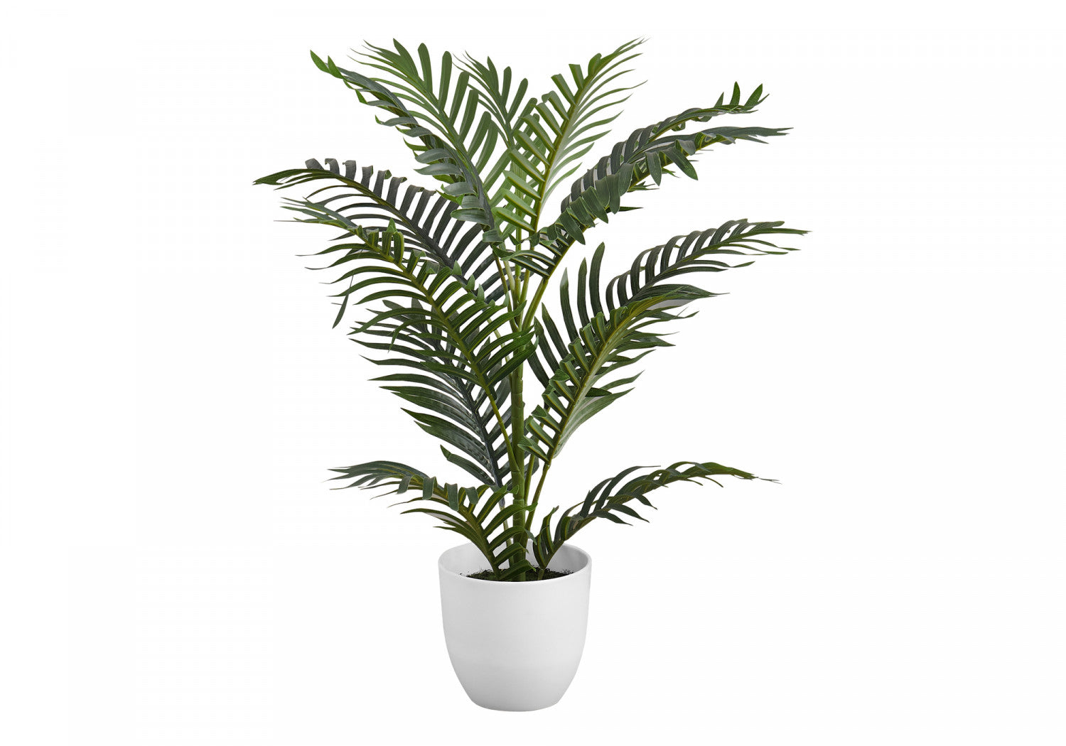 28" Palm Tree With 6" White Pot - Green