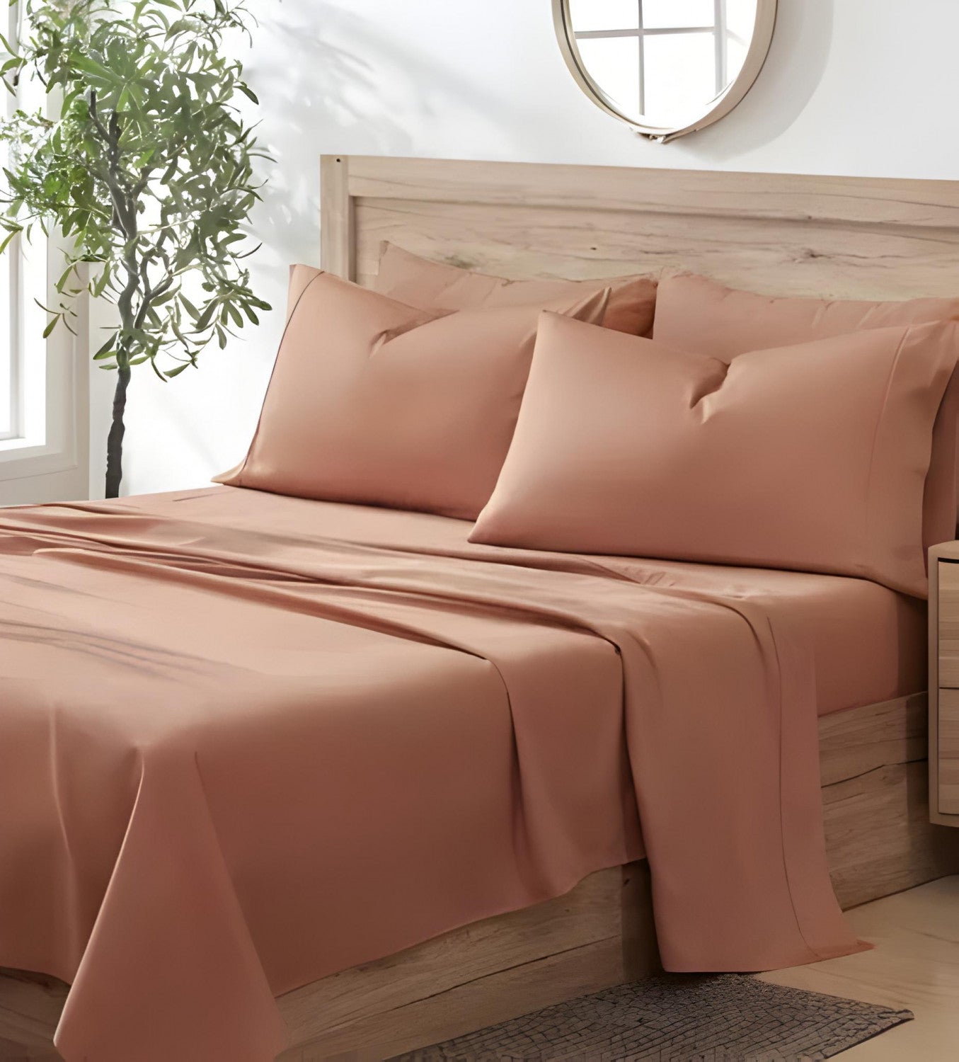 Kindle 100% Organic Cotton Twin Sheet Set - Light Brown