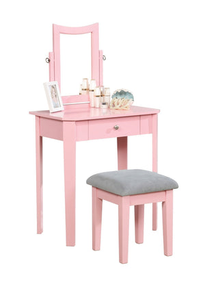 Anabella Vanity with Stool - Pink