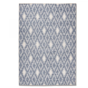 Marbella Diamonds Outdoor Rug - 5' x 7' - Blue