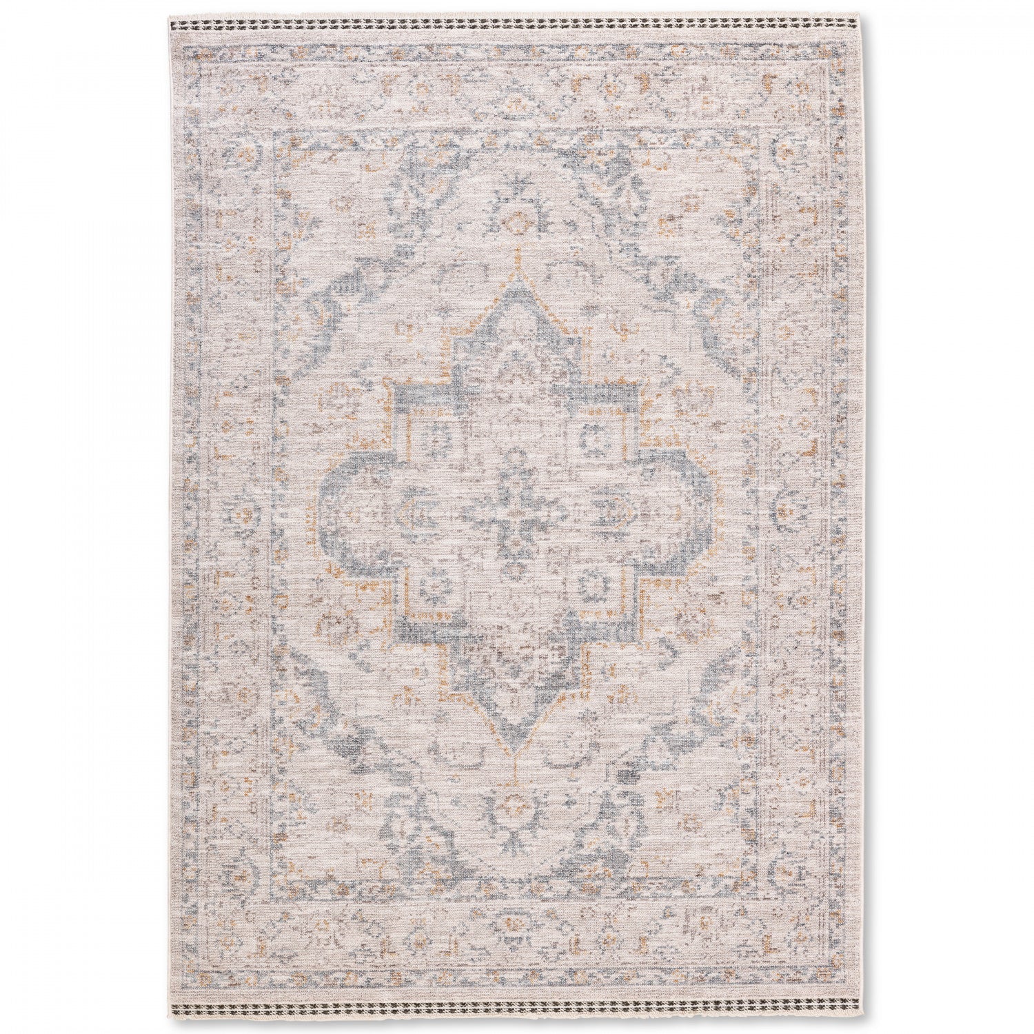 Poetic Traditional Rug - 5' x 7' - Antique White/Brown