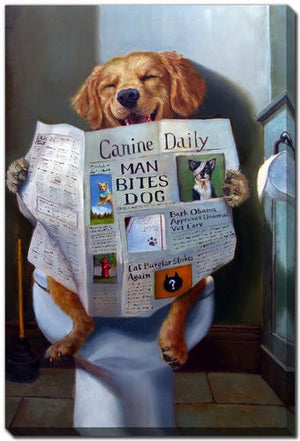 Bathroom Break Wall Art - Multi-Colour - 38 X 60