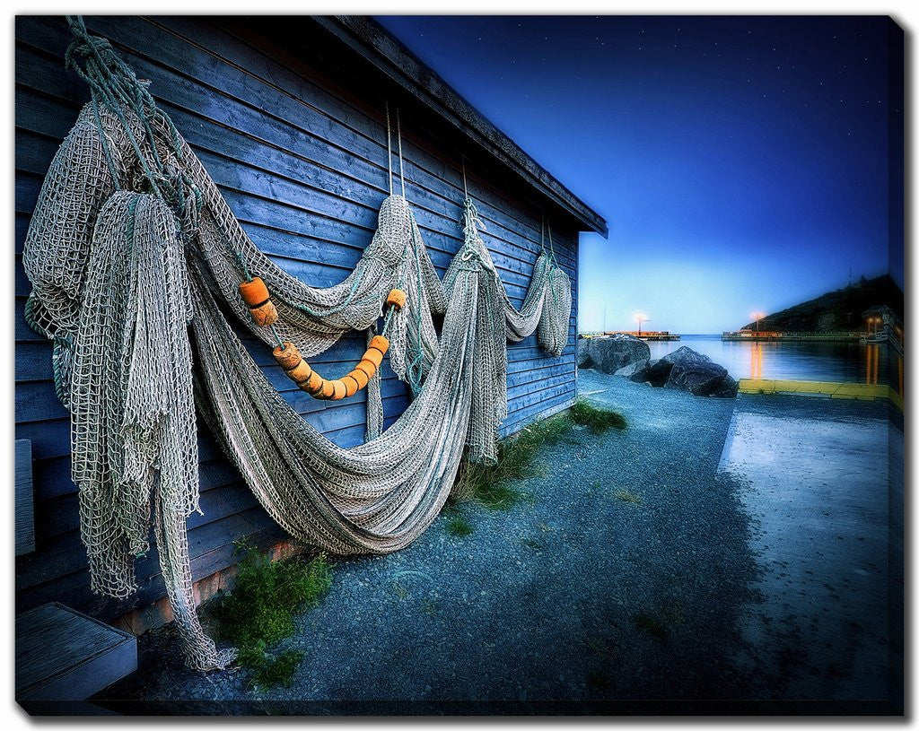 Nets At Rest Wall Art - Blue - 22 X 28