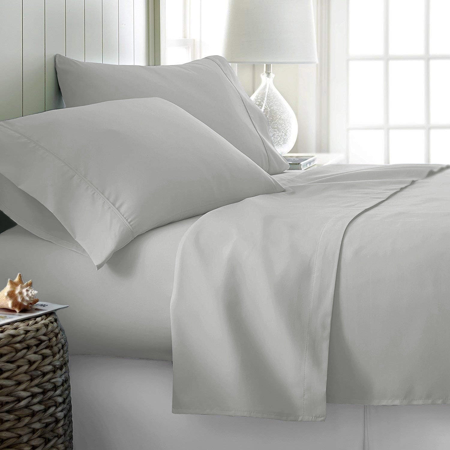 Rize Queen Sheet Set - Light Grey
