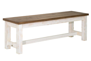 Borsgade Bench - White/Natural