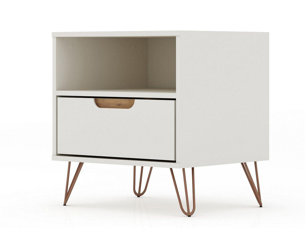 Nuuk I Night Table Set of 2 - Off White/Nature