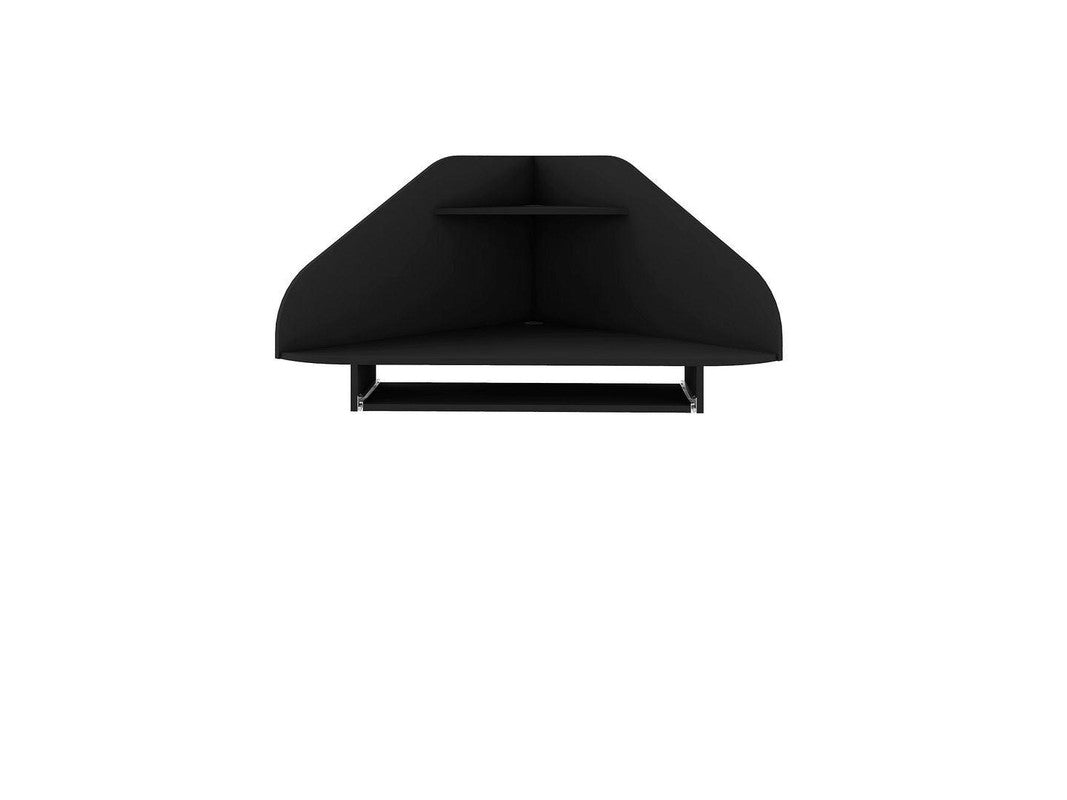 Gatutca Cubicle Section Desk with Keyboard Shelf Set of 2 - Black