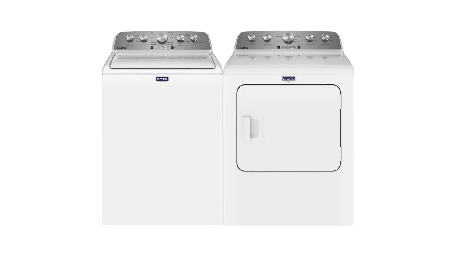 Maytag White Top-Load Washer (5.2 cu. ft.) & Electric Dryer (7.0 cu. ft.) - MVW5035MW/YMED5030MW