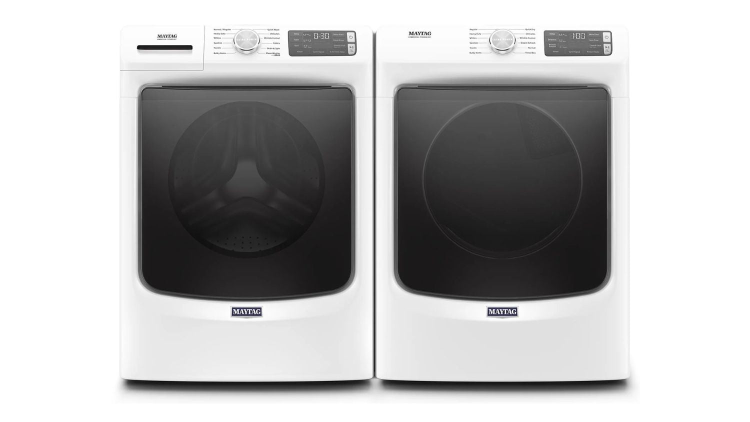 Maytag White Front-Load Washer (5.5 cu. ft.) & Electric Dryer (7.3 cu. ft.) - MHW6630HW/YMED6630HW