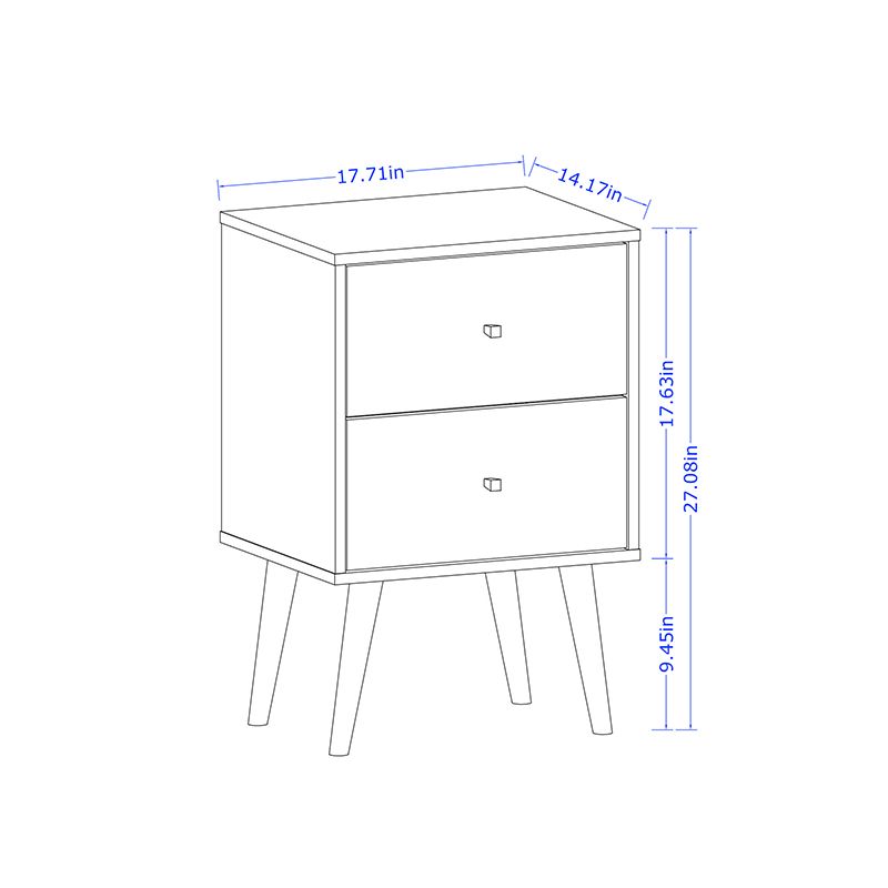Lekedi II Night Table - Rustic Brown/Yellow