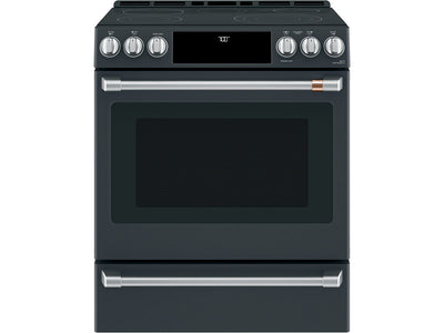 Café Matte Black 30" Electric Range with Built-in WiFi and No-Preheat Air Fry (5.7 Cu. Ft) - CCES700P3MD1