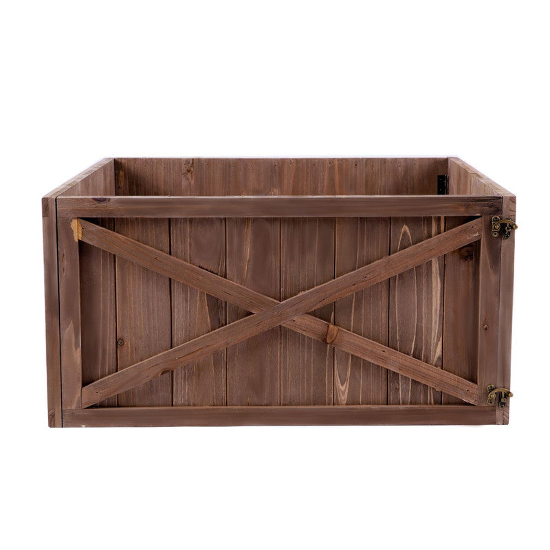Larvik Wooden Box Christmas Tree Collar - Brown
