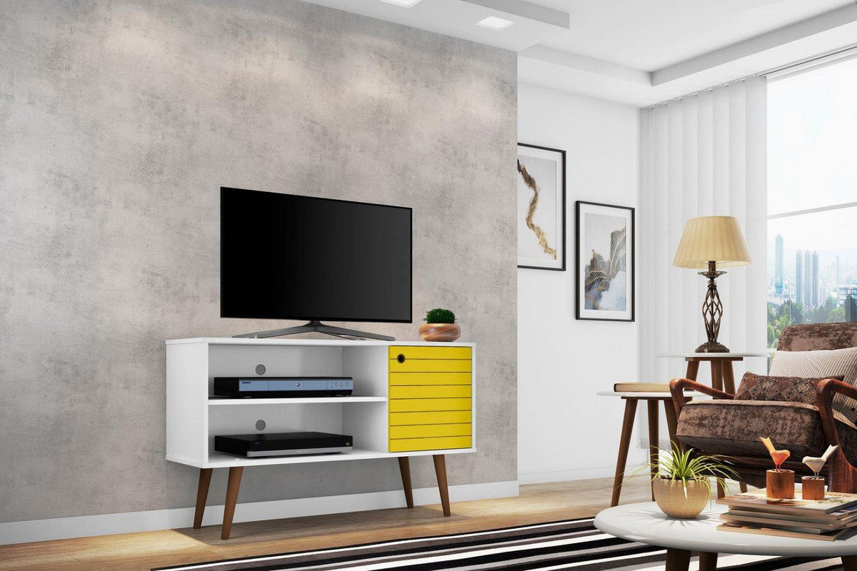 Lekedi 42" TV Stand - White/Yellow