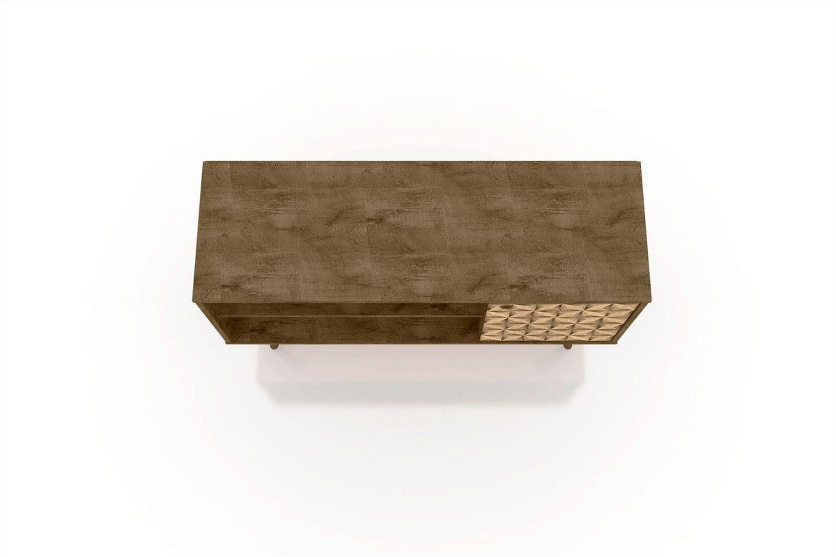 Lekedi 42" TV Stand - Rustic Brown/3D Brown Print