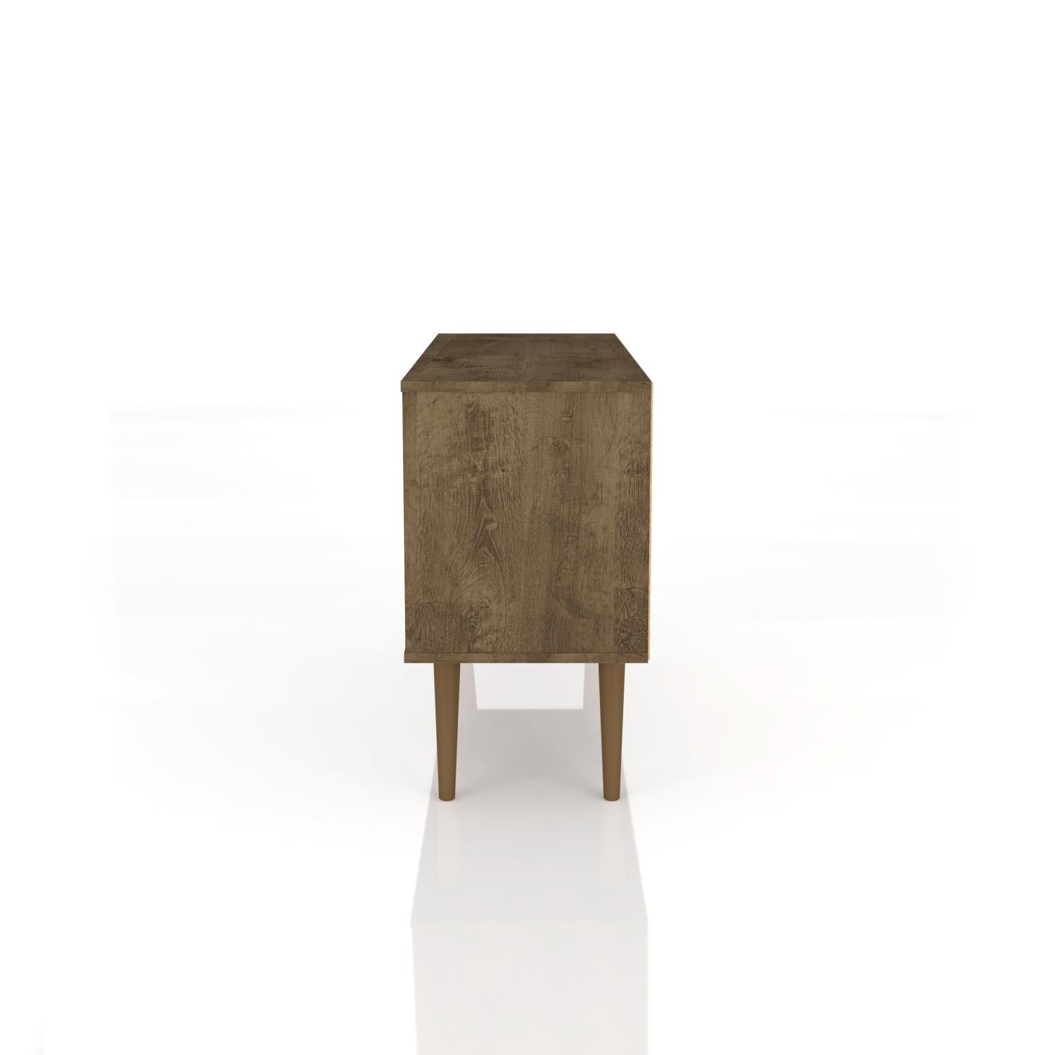 Lekedi 42" TV Stand - Matte Rustic Brown/White