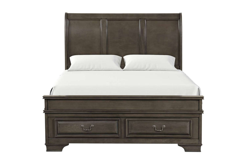 Louis 3Piece Queen Storage Bed Grey Leon's