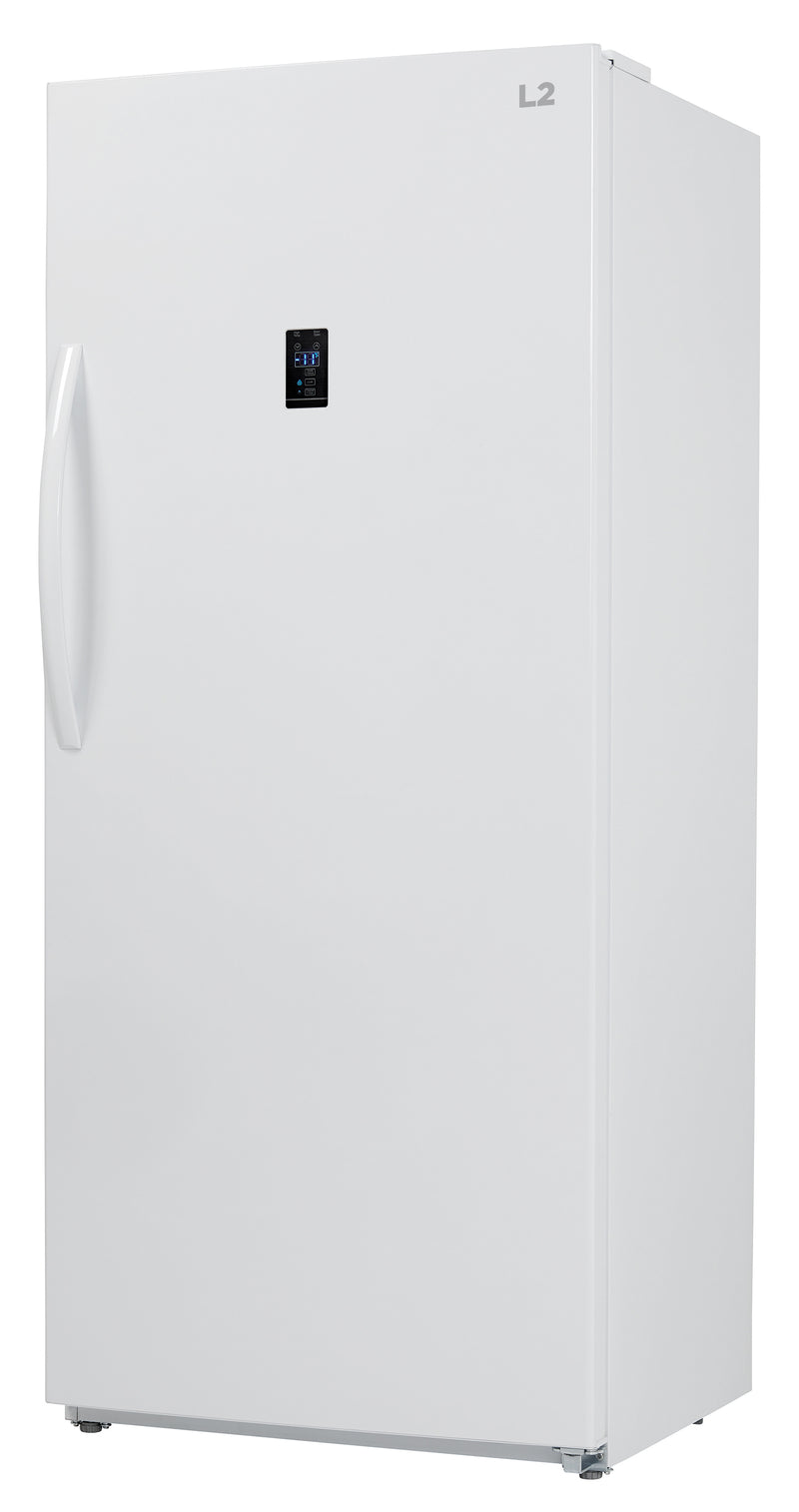 L2 White Upright Freezer and Convertible Fridge ( 17 Cu. Ft