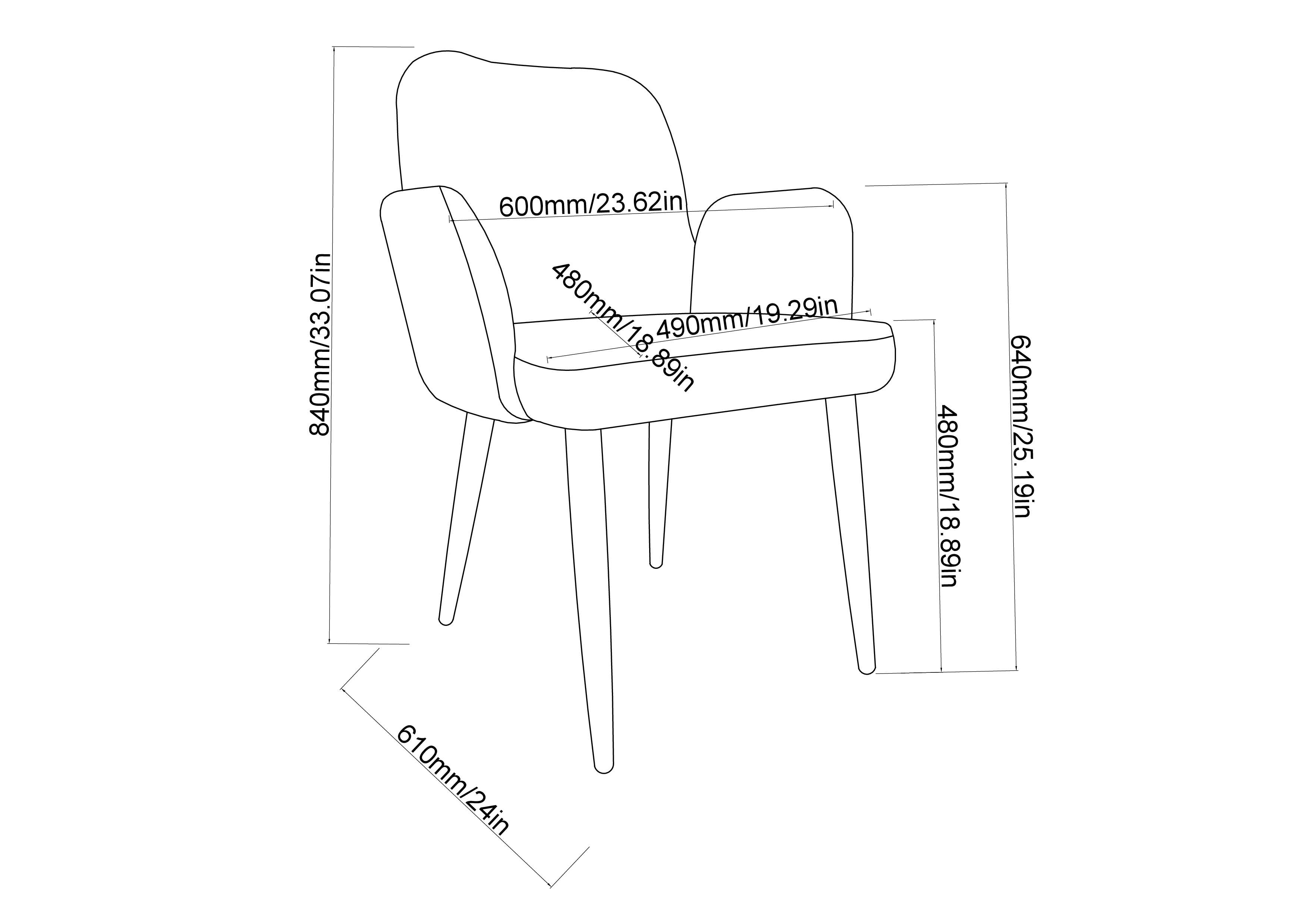 Wynn Dining Chair - Grey - Set of Two