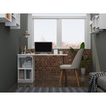 Applesham 3-Piece Extra Storage Home Office Set - White