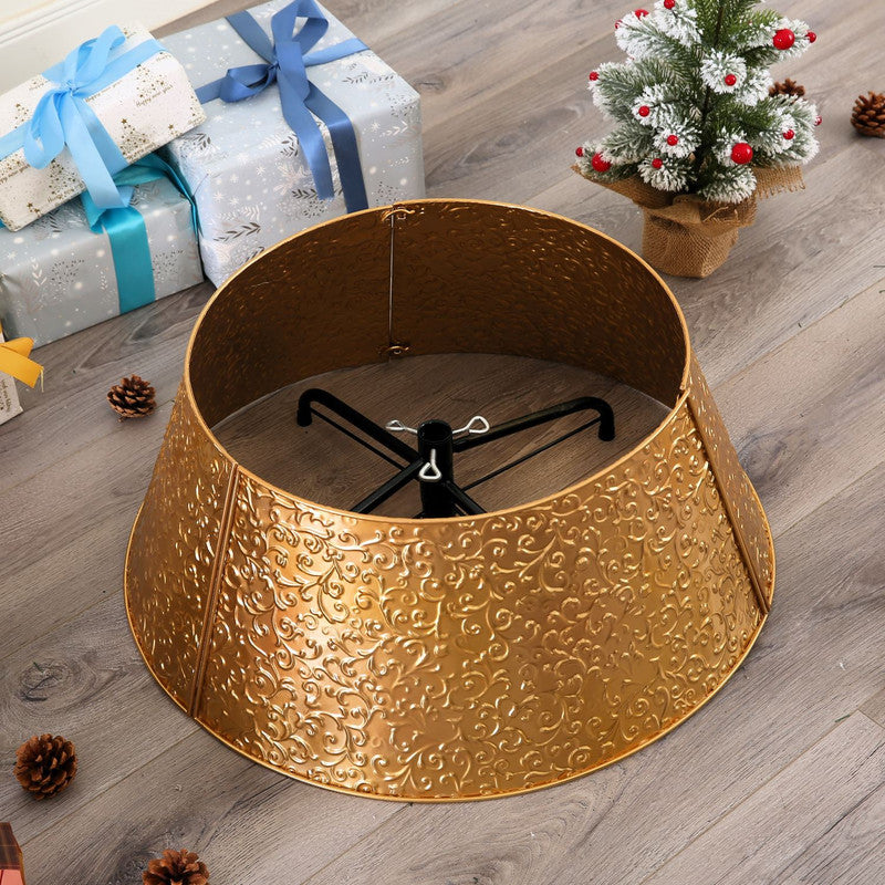 Jingle Metal Christmas Tree Collar - Gold