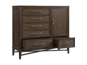 Alonso 6 Drawer Gentleman's Chest - Weathered Oak