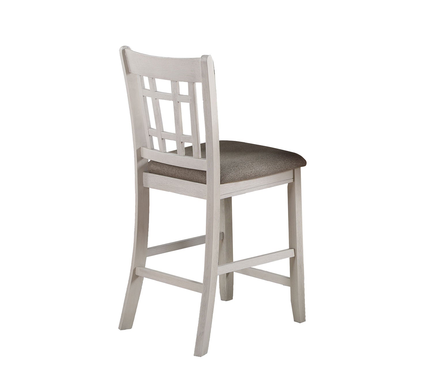 Freda Counter Height Stool - White, Dark Brown