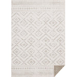 Summer Breeze 6'7" x 9'6" Outdoor Reversible Diamond Pattern - Beige, Cream