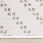 Summer Breeze 6'7" x 9'6" Outdoor Reversible Diamond Pattern - Beige, Cream