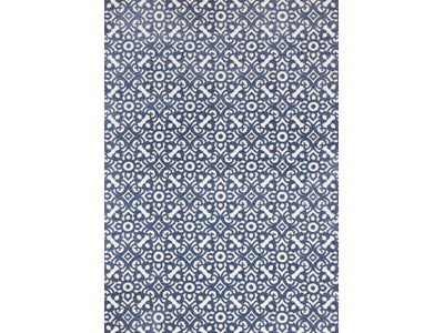 Feeling Connected 7'10" x 10'6" Damask Design Area Rug - Blue