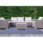 Summer Breeze 6'7" x 9'6" Outdoor Rug Traverse Stripes - Blue, White