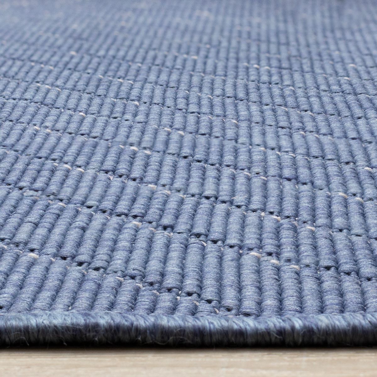 Summer Breeze 6'7" x 9'6" Outdoor Rug Traverse Stripes - Blue, White