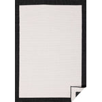Summer Breeze 6'7" x 9'6" Reversible Outdoor Rug - Cream, Black Border