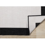 Summer Breeze 6'7" x 9'6" Reversible Outdoor Rug - Cream, Black Border
