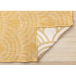 Summer Breeze 6'7" x 9'6" Outdoor Reversible Rug Rainbow Arch Pattern - Yellow, White