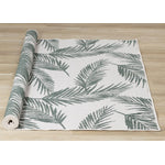 Summer Breeze 5'3" x 7'7" Outdoor Reversible Rug - Green, Leaf Motif