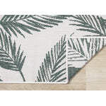 Summer Breeze 5'3" x 7'7" Outdoor Reversible Rug - Green, Leaf Motif