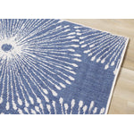 Summer Breeze 6'7" x 9'6" Outdoor Reversible Dandelion Wish Rug - Blue, White