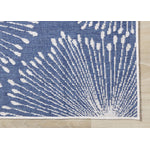 Summer Breeze 6'7" x 9'6" Outdoor Reversible Dandelion Wish Rug - Blue, White