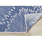 Summer Breeze 6'7" x 9'6" Outdoor Reversible Dandelion Wish Rug - Blue, White